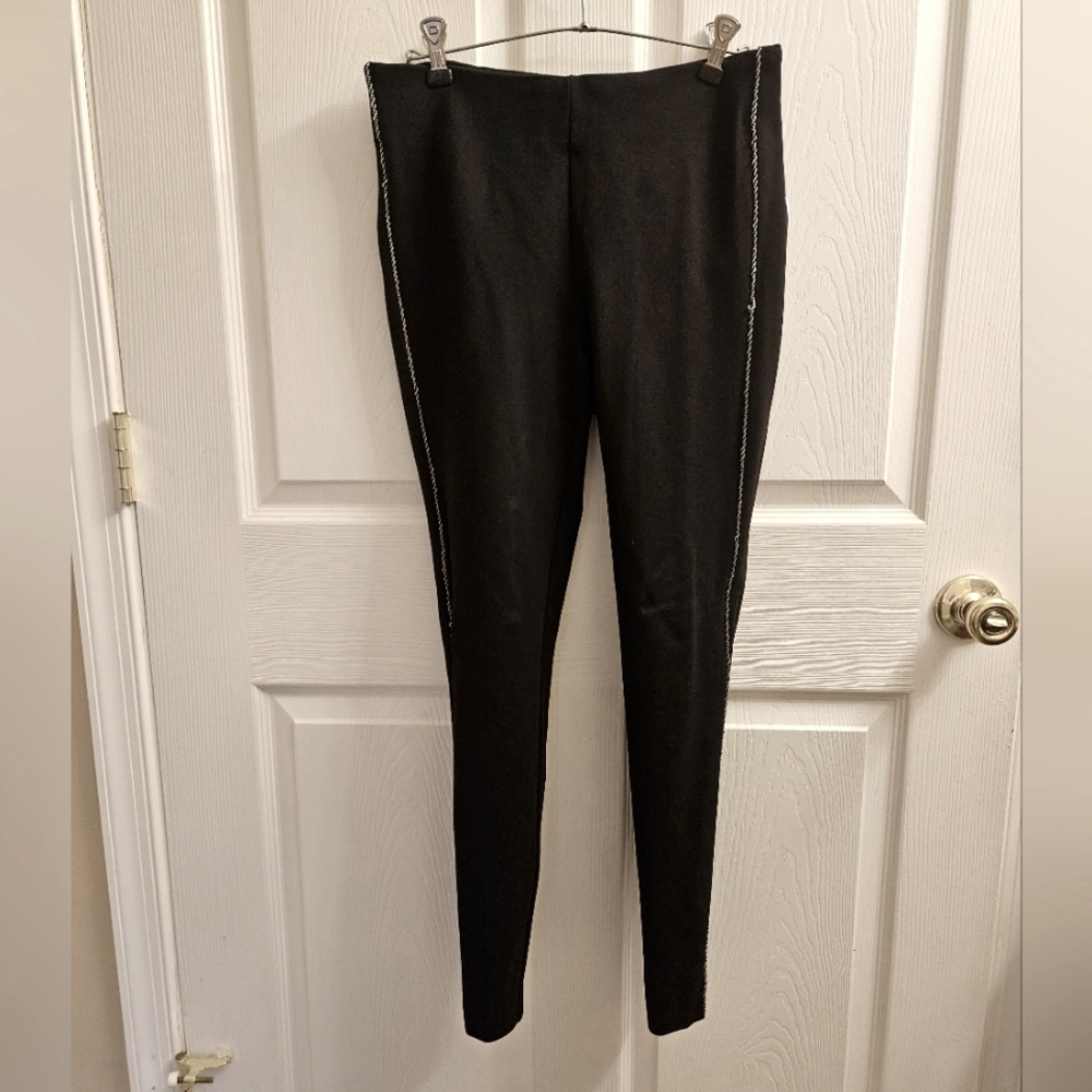 Zara Leggings Black Embellished
